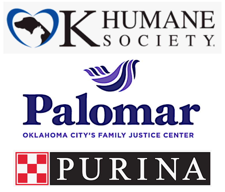 OK Humane, Palomar and Purina logos